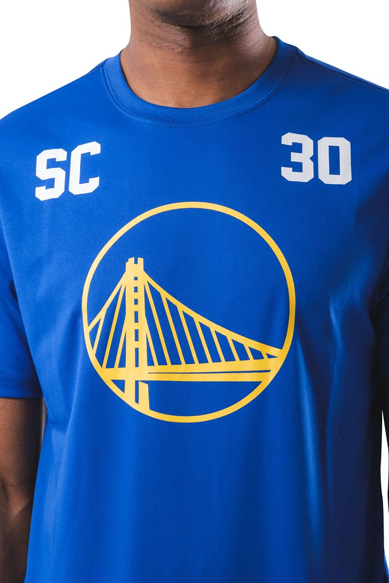 Ultra Game NBA Official Menâ€™s Super Soft Players T-Shirt - Unisex, Golden State Warriors - Stephen Curry, Team Color, Medium - Image 2